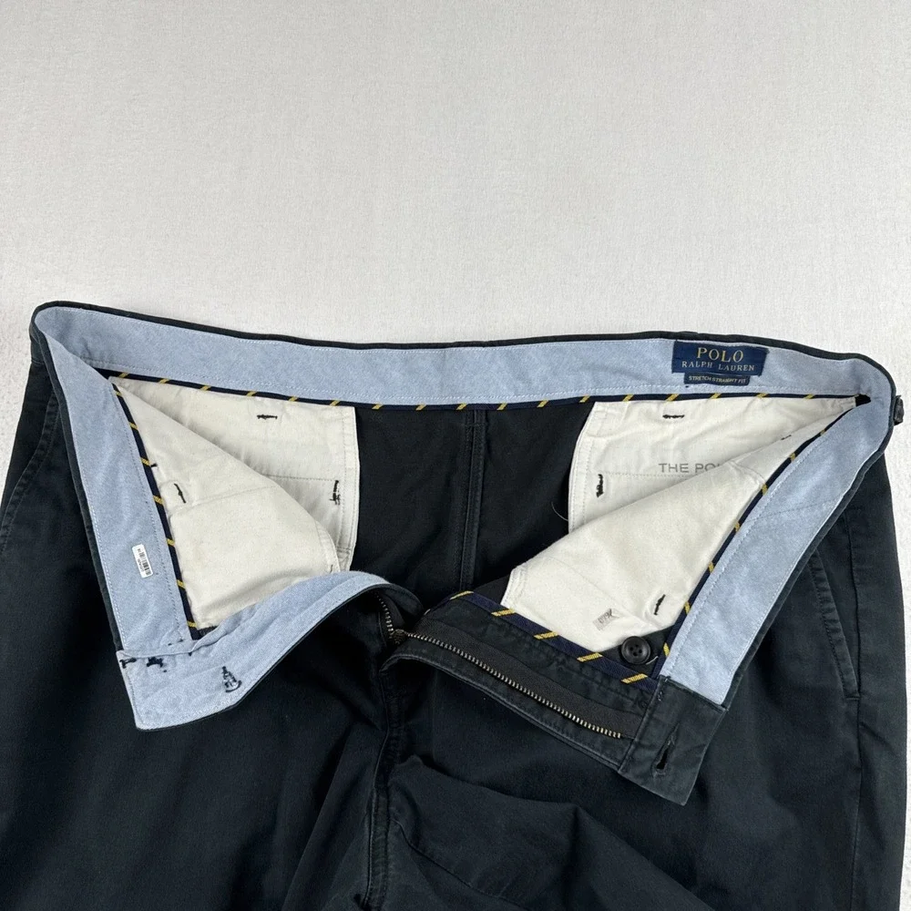 Polo Ralph Lauren Mens Navy Blue Classic Cotton Twill Chino Pants  fits 38*24